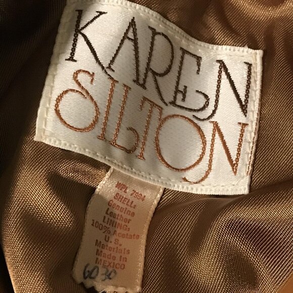 Karen Stilon Pants Womens 5/6 Tan Leather 90s Vintage Western Cowgirl Rodeo - Picture 6 of 12